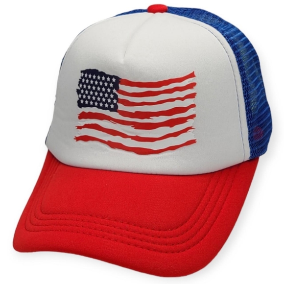 New Unisex USA Flag Snapback Cap Hat - Picture 1 of 4